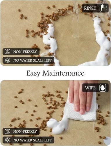 Miniatura 4 de Tapete de alimentación para mascotas, tapete absorbente para comida y agua, dispensador de agua de secado rápido, sin manchas, accesorios