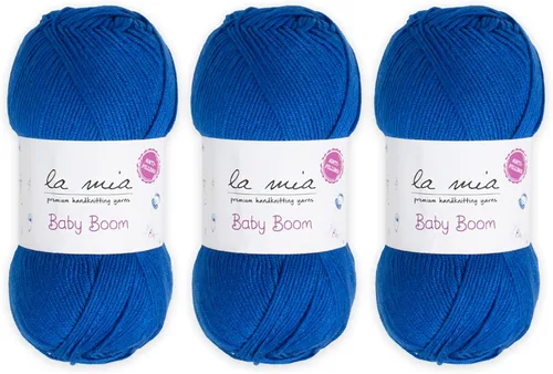 Miniatura 33 de 1 madeja La Mia Baby Boom, hilo acrílico 100% antipilling para tejer y ganchillo para tejer y ganchillo, 3.53 oz (3.5 onzas) / 820.2 ft