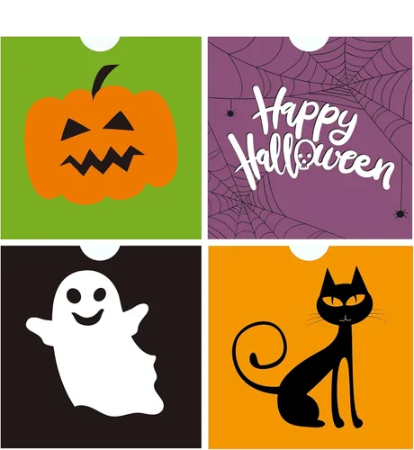 Paquete de 72 bolsas de Halloween – Bolsas de golosinas, dulces, golosinas, regalos de fiesta y bolsas de truco o trato para fiestas