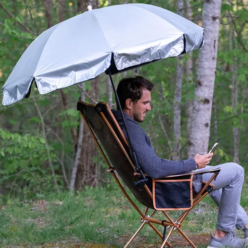 Miniatura 7 de Prospo Sombrilla para silla de playa con abrazadera ajustable universal, protección UV, sombrilla para exteriores, cochecitos, sillas de ruedas