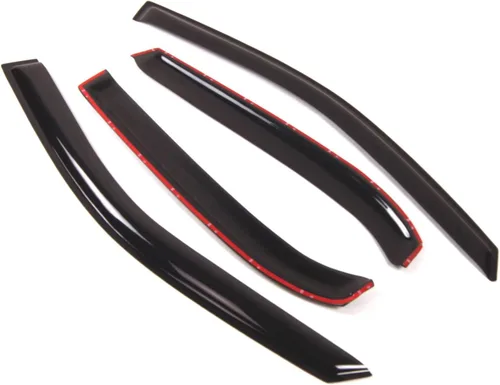 Miniatura 2 de Visor de ventana compatible con Chevrolet Equinox 2010-2017, DGWV2-065, deflector de montaje exterior, protector de lluvia, humo oscuro, juego de 4