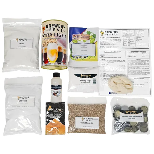 Miniatura 5 de Brewer's Best Kit de ingredientes de cerveza casera -5 galones (crema de coco tostada Ale)