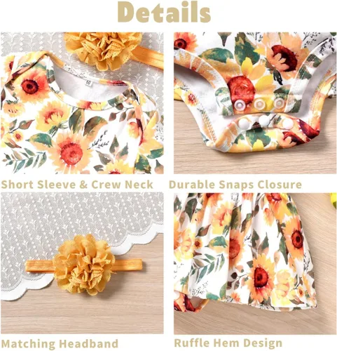 Miniatura 4 de Aalizzwell Vestido tipo body para bebé recién nacido