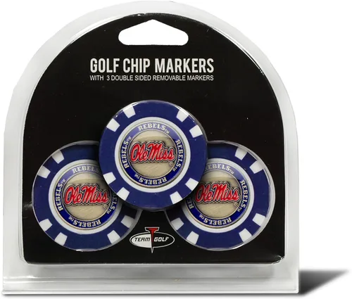 Miniatura 43 de Team Golf NCAA - Marcadores para pelotas de golf tamaño de ficha de póquer con marcadores de doble cara esmaltados más pequeños