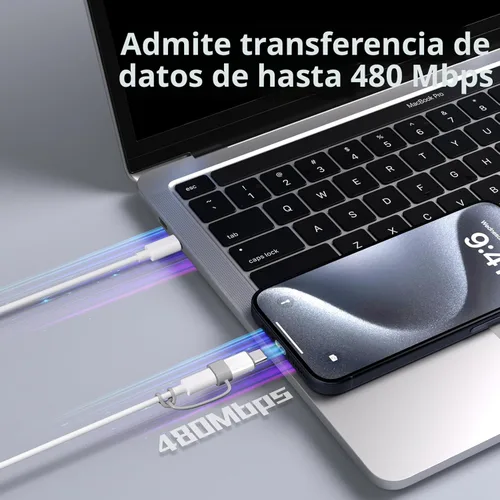 Miniatura 6 de Thousover Paquete de 4 adaptadores Lightning a USB C para iPhone 15/16/17 Pro/17 Pro Max, para cargador de iPhone 17/16, accesorios 17/16, carga