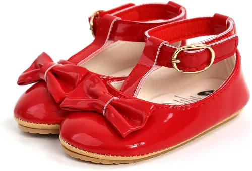 Miniatura 5 de COSANKIM Zapatos planos Mary Jane con suela de goma antideslizante para bebés y niñas pequeñas zapatos de vestir de princesa