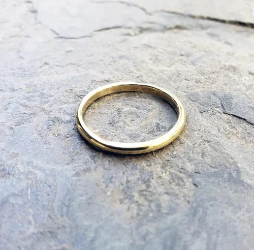 Miniatura 2 de Anillos de pulgar de 14 quilates para mujer, anillos apilables chapados en oro de 0.079 in, 0.118 in, 0.157 in, 0.236 in, banda fina de oro
