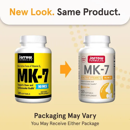 Miniatura 2 de Jarrow Formulas MK-7 90 mcg - Forma bioactiva de vitamina K2 - 60 porciones (cápsulas blandas) - para la salud ósea y cardiovascular - Suplemento
