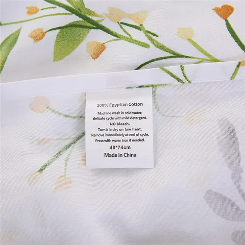 Miniatura 8 de URBONUR Juego de 2 fundas de almohada 100% algodón con estampado floral, fundas de almohada decorativas de tamaño estándar suaves, transpirables