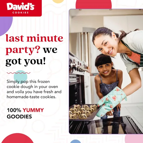 Miniatura 5 de David's Cookies - Masa congelada de galletas con trozos de chocolate y avena con pasas, premoldeada, 96