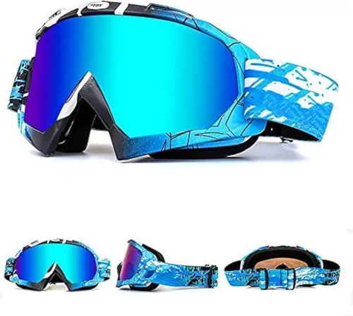 Zsling OTG - Gafas de esquí y nieve, protección UV, antivaho y snowboard para hombres, mujeres y jóvenes Azul
