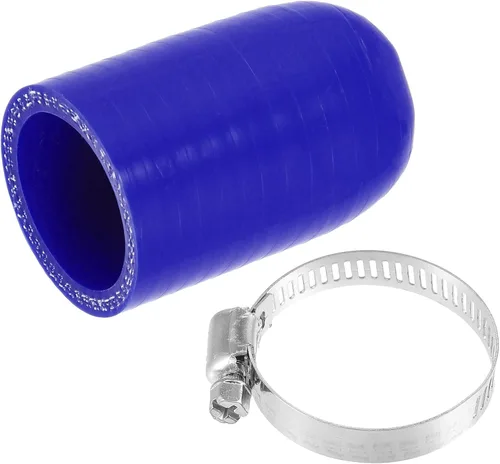 Miniatura 20 de uxcell 1 Unidades 0.236 in ID Silicona Tapa de Refrigerante con Abrazadera para Calentador de Refrigerante Bypass Vacío Agua Puerto Azul