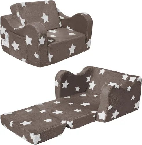 Miniatura 11 de KokoSelene Sofá para Niños Pequeños, Sofá para Niños Pequeños Plegable, Sofá Convertible 2 en 1 para Niños a Cama Tumbona para Niñas y Niños, Ideal