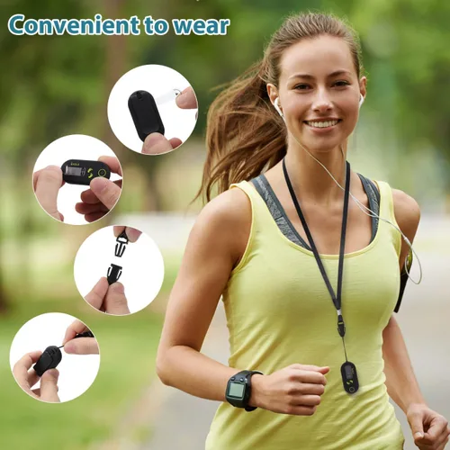 Miniatura 4 de Kisangel Mini podómetro 3D para caminar, contador de pasos con clip para caminar, contador digital, rastreador de pasos deportivo, clips E