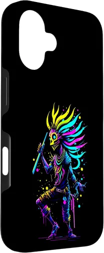 Miniatura 3 de iPhone 16 Dancing Kokopelli Mystical Abstract Illustration Case