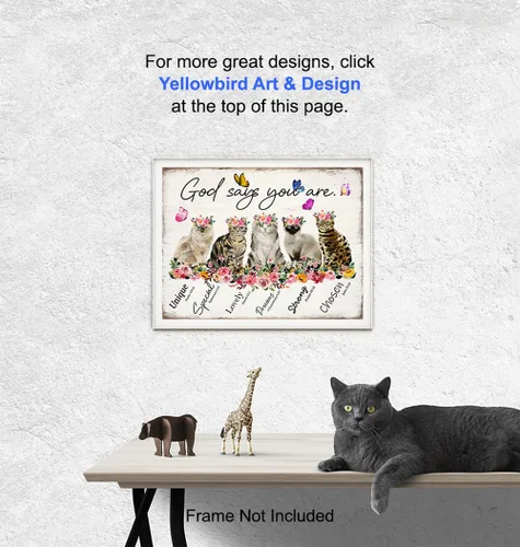 Miniatura 6 de Arte de pared inspirador cristiano de 11 x 14 pulgadas, versículo de la Biblia, decoración de pared de las Escrituras del Salmo para mujeres