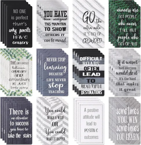 Miniatura 10 de Outus 24 blocs de notas inspiradores, cuaderno motivacional, cuaderno de bolsillo pequeño, cuaderno inspirador para escuela, oficina, viajes