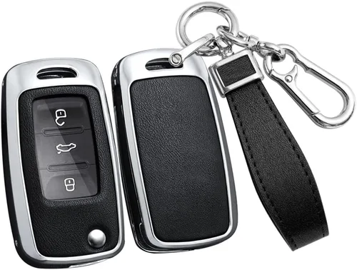 Miniatura 10 de ontto Funda para llavero de automóvil de protección completa, compatible con Volkswagen Jetta Tiguan Passat Polo Beetle Golf GTI/R/MK6 5 Santan