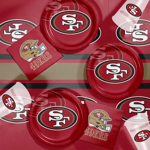 Miniatura 40 de Kit de vajilla Arizona Cardinals, 49 unidades, con licencia