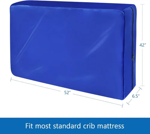 Miniatura 3 de Bolsa de colchón de cuna, impermeable, resistente, con cremallera fuerte, reutilizable, para moverse, color azul