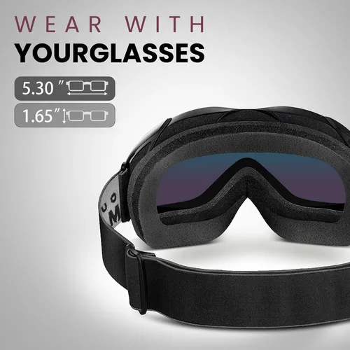 Miniatura 31 de OutdoorMaster OTG Gafas de esquí – Gafas sobre lentes para esquí y snowboard para hombres, mujeres y jóvenes – 100% de protección UV A1-vlt 46%