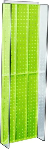 Azar 700350-GRE Pegboard Powerwing Display 13.75 pulgadas de ancho por 44 pulgadas de alto, color verde translúcido