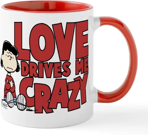 Miniatura 8 de CafePress Peanuts Lucy Love Drives Me Craz - Taza de café de cerámica de 11 oz (11.0 fl oz)