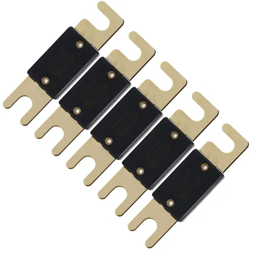 5 piezas de fusible ANL de 250 amperios en línea, fusible chapado en oro, fusible de protección eléctrica para sistema de audio y video de