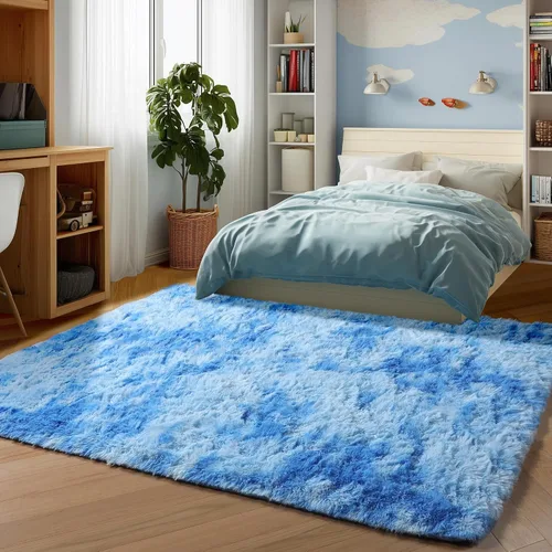 Miniatura 140 de ONASAR - Alfombra de pasillo negra de 2 x 6 pies, esponjosa, lavable, ultrasuave, afelpada, peluda, tapete para bebés, dormitorio de niños, armario
