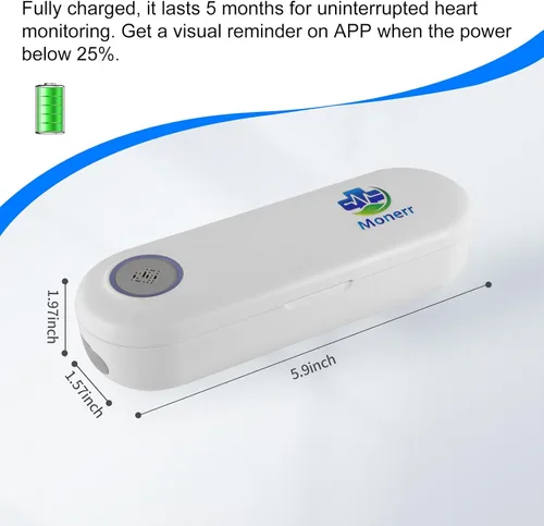 Miniatura 6 de Monitor portátil de ECG Registre y almacene señales de ECG de una sola derivación Monitorear y mostrar la frecuencia cardíaca para uso