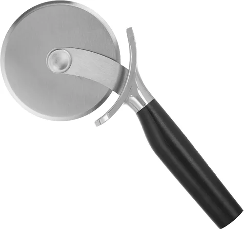 Miniatura 4 de KitchenAid Rueda de pizza gourmet de acero inoxidable con hoja afilada para cortar fácilmente cortezas de pizza, pasteles y más, protector de dedos