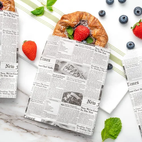 Miniatura 9 de Restaurantware Bag Tek - Bolsas de sándwich de 7 x 5 pulgadas, 100 bolsas de panadería a prueba de grasa, desechables para microondas, papel negro