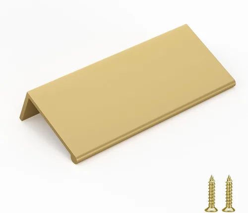 Miniatura 6 de Goldenwarm - Paquete de 10 tiradores negros de 2-1/2 pulgadas con borde de dedo, tiradores para cajones de cocina, color negro mate, manijas