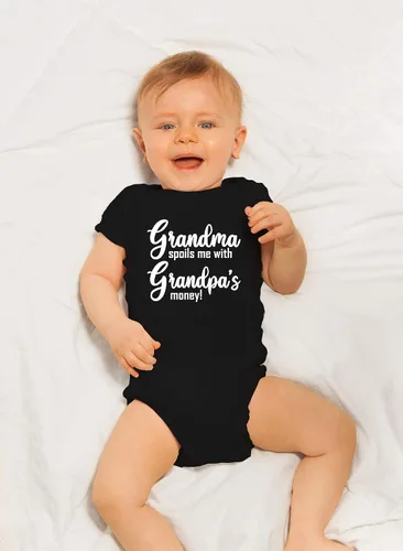 Miniatura 6 de CBTwear Grandma Spoils Me With Grandpa's Money Baby Body Lindo Recién Nacido Ropa Unisex Humor Mameluco