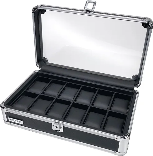 Miniatura 2 de Vaultz Caja de reloj con bloqueo, mediana (VZ03978), transparente, cromada