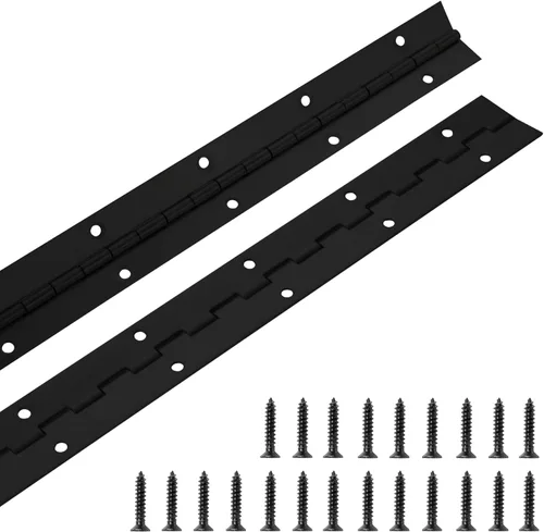 Miniatura 8 de Paquete de 8 bisagras para piano de 8 pulgadas, bisagra continua resistente con agujeros para gabinetes, barcos, puertas marinas, acero inoxidable
