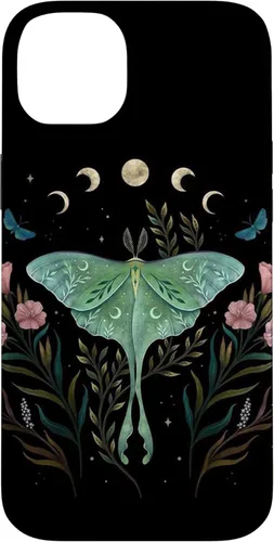 Miniatura 14 de Funda estética Witchy Luna Moth Flower Floral Moon Phases para iPhone 13
