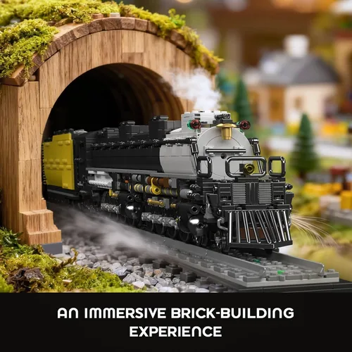 Miniatura 2 de Mould King 12049 - Juego de construcción de locomotora de vapor, más de 3040 piezas, kit de modelo de tren a gran escala con orugas y licitación