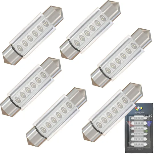 Miniatura 6 de Bombilla LED Festoon C5W de 38mm 39mm DE3425 DE3423 Bombillas LED Ámbar Amarillo Festoon 6418 6411 6423 Bombilla LED DC 12V para Luces Interiores