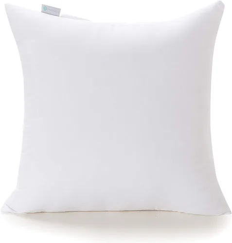 Miniatura 11 de Acanva Insertos decorativos cuadrados para almohada, relleno hipoalergénico para cojín, 30 cm L x 30 cm W, blanco