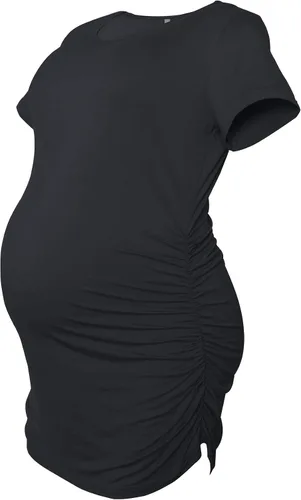 Miniatura 4 de Smallshow - Blusa de maternidad con fruncido lateral, ropa para embarazo, 3