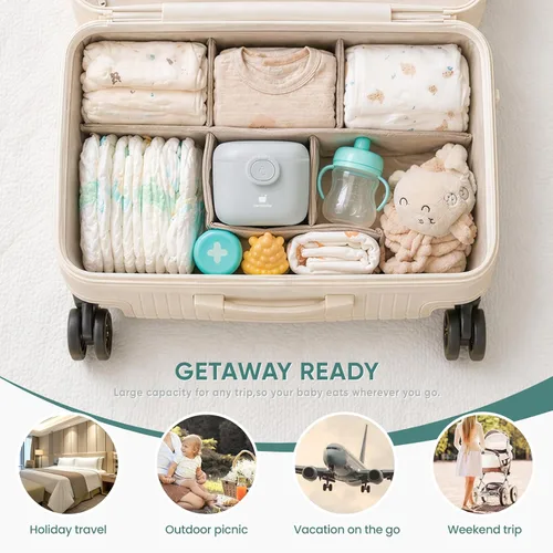 Miniatura 9 de Termichy Contenedor Dosificador de Fórmula en Polvo Láctea: Contenedor de Almacenamiento de Fórmula para Bebés de 14OZ para Viaje - Porta Fórmula