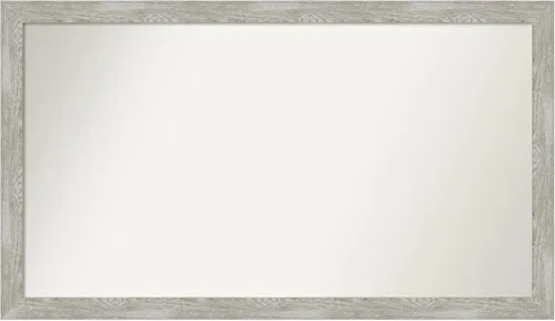Miniatura 361 de Amanti Art Espejo de baño gris para sobre el fregadero, 31 x 48 pulgadas, espejo de tocador rectangular estrecho de color gris, marco de madera