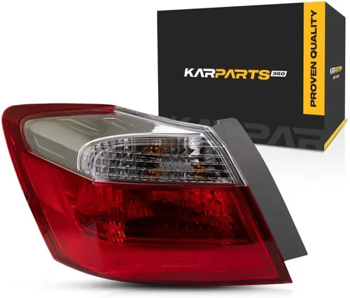KarParts360 Para 2013 2014 2015 Honda Accord Conjunto de luz trasera lado conductor exterior sedán w/bombillas para HO2804101 | 33550-T2A-A01 Lado