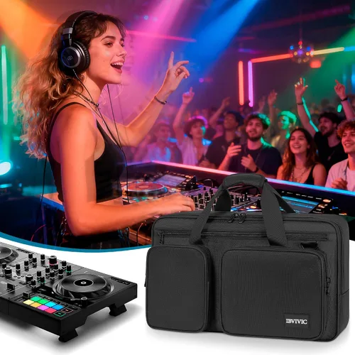 Miniatura 6 de IBVIVIC Bolsa para controlador de DJ, se adapta a DDJ-REV1/DDJ SR/SR2/Denon MC4000/Numark Mixtrack Pro FX/NVII/Mixstream Pro+/Mixstream Pro Go/NI