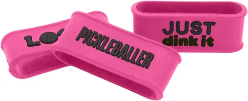 Miniatura 10 de Palms-O-Aces Juego de 3 bandas de agarre para paleta de pickleball – Bandas de silicona para paletas de pickleball para asegurar sobreempuñaduras e