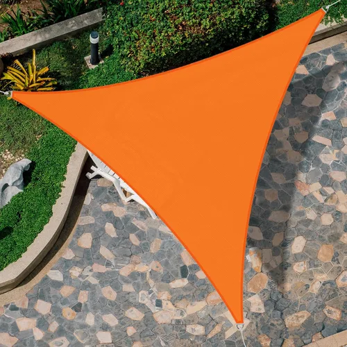 Miniatura 10 de Toldo Vela Triangular de Sombra 2'x2'x2' Toldo Resistente a los Rayos UV Cubierta para Patio Exterior Pérgola Patio Trasero Terraza Jardín Porche