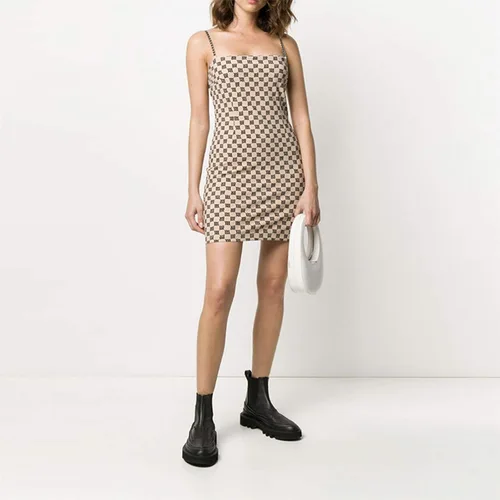 Miniatura 5 de Orsherlly Womens Print Mini Metal Chain Cami Bodycon Short Dress