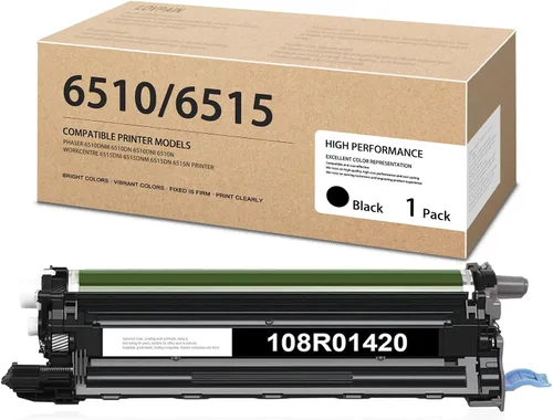1 unidad de tambor negro 6510/6515 (rendimiento de 48.000 páginas) – Reemplazo de unidad de tambor 108R01420 para impresora Xerox Phaser 6510