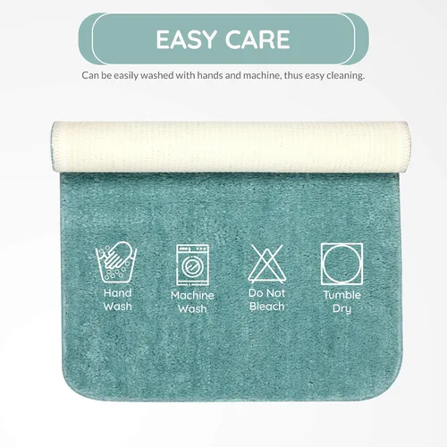Miniatura 4 de RAJRANG - Alfombra de baño antideslizante para baño, 17 x 24 pulgadas, suave, absorbente, lavable, alfombra para puerta, decoración del hogar